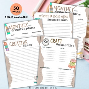 Craft Project Binder, Craft Planner, Craft Project Planner PDF, Craft ...