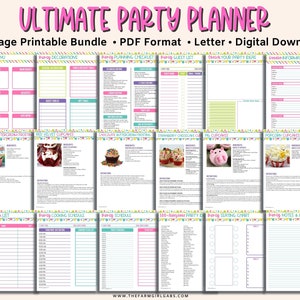 Ultimate Party Planner, Event Planner, Birthday Party Planner, Printable Party Planner, Party Organizer, Budget Planner, Project Planner image 7