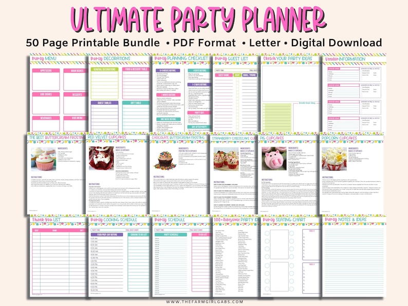 Ultimate Party Planner, Event Planner, Birthday Party Planner, Printable Party Planner, Party Organizer, Budget Planner, Project Planner image 7