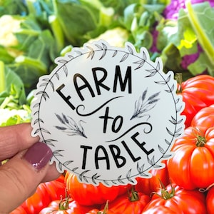 Farm To Table Sticker, Support Agriculture Sticker, No Farms No Food, Support Your Local Farmer Sticker, Thank A Farmer Sticker image 1
