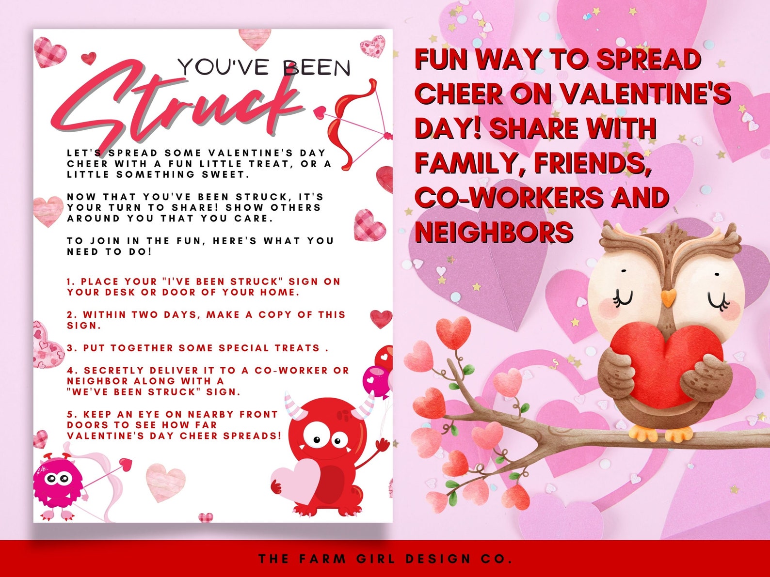 Printable You've Been Struck Valentine Kit, I've Been Mugged Printable ...