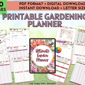 Garden Planner Printable Bundle, Gardening Journal, Seed Starter ...