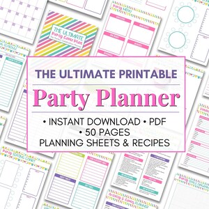 Ultimate Party Planner, Event Planner, Birthday Party Planner, Printable Party Planner, Party Organizer, Budget Planner, Project Planner image 2