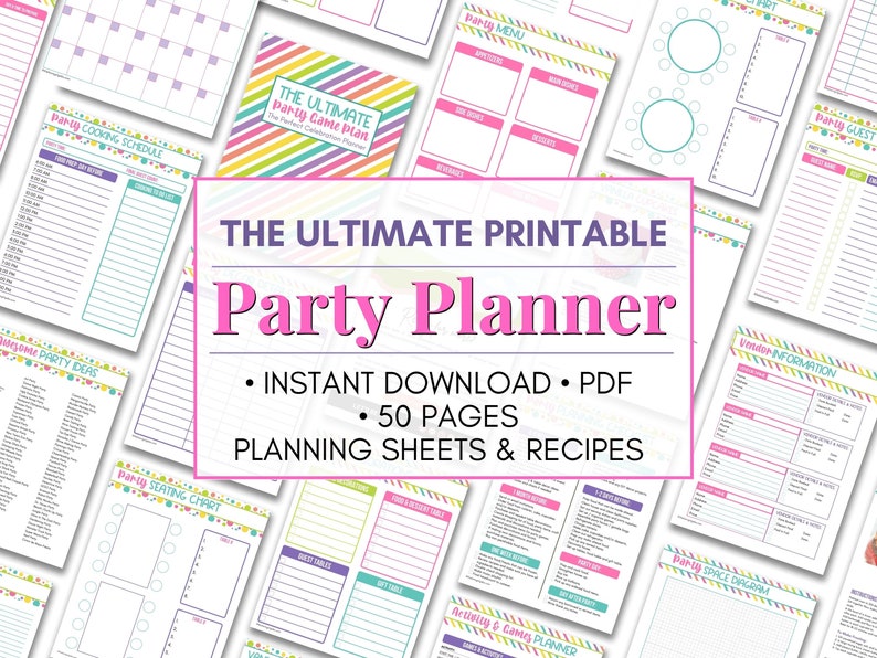 Ultimate Party Planner, Event Planner, Birthday Party Planner, Printable Party Planner, Party Organizer, Budget Planner, Project Planner image 2