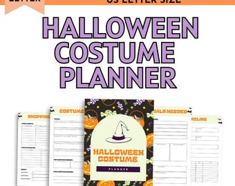Planificador de disfraces de Halloween, kit de planificación de fiestas de Halloween, insertos para planificador de Halloween, actividades de otoño, planificador de disfraces, planificador de fiestas