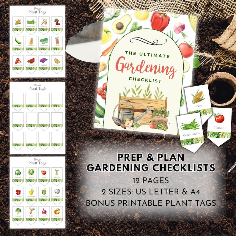 Gardening Checklist, Gardening Checklist and Planner, Garden Planner and Logbook, Homestead ...