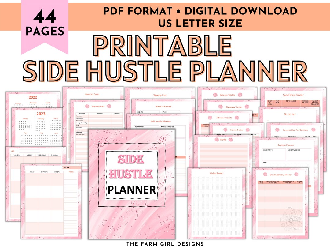 Printable Side Hustle Planner Printable Business Planner - Etsy
