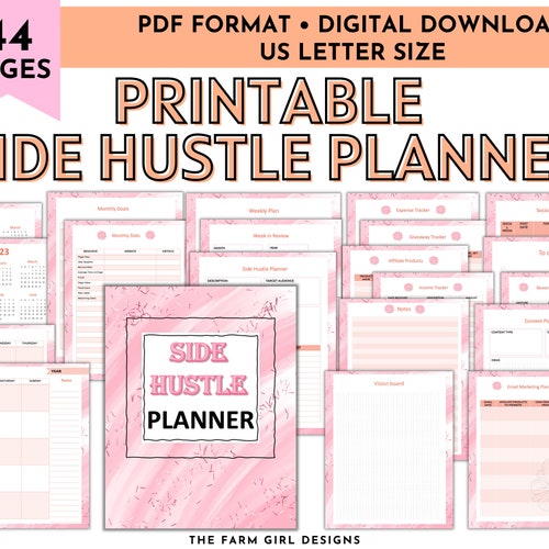 Printable Side Hustle Planner Printable Business Planner - Etsy
