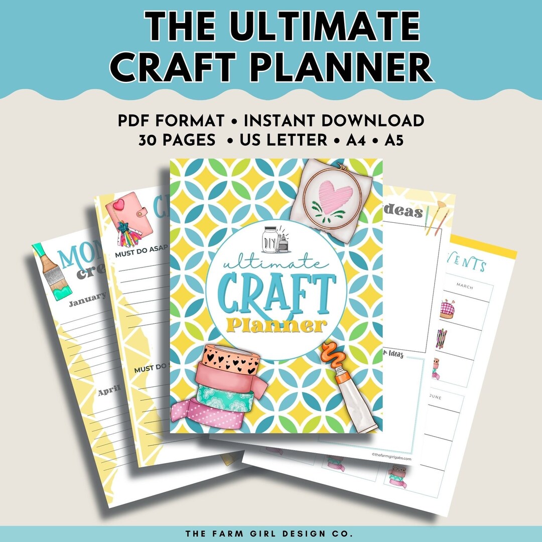 Craft Project Binder, Craft Planner, Craft Project Planner PDF, Craft