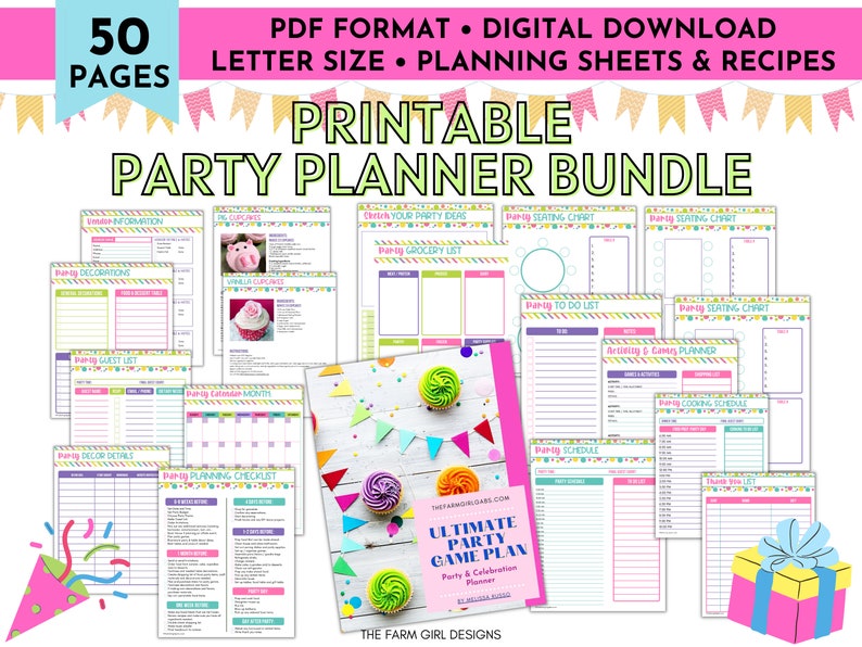 Ultimate Party Planner, Event Planner, Birthday Party Planner, Printable Party Planner, Party Organizer, Budget Planner, Project Planner image 1