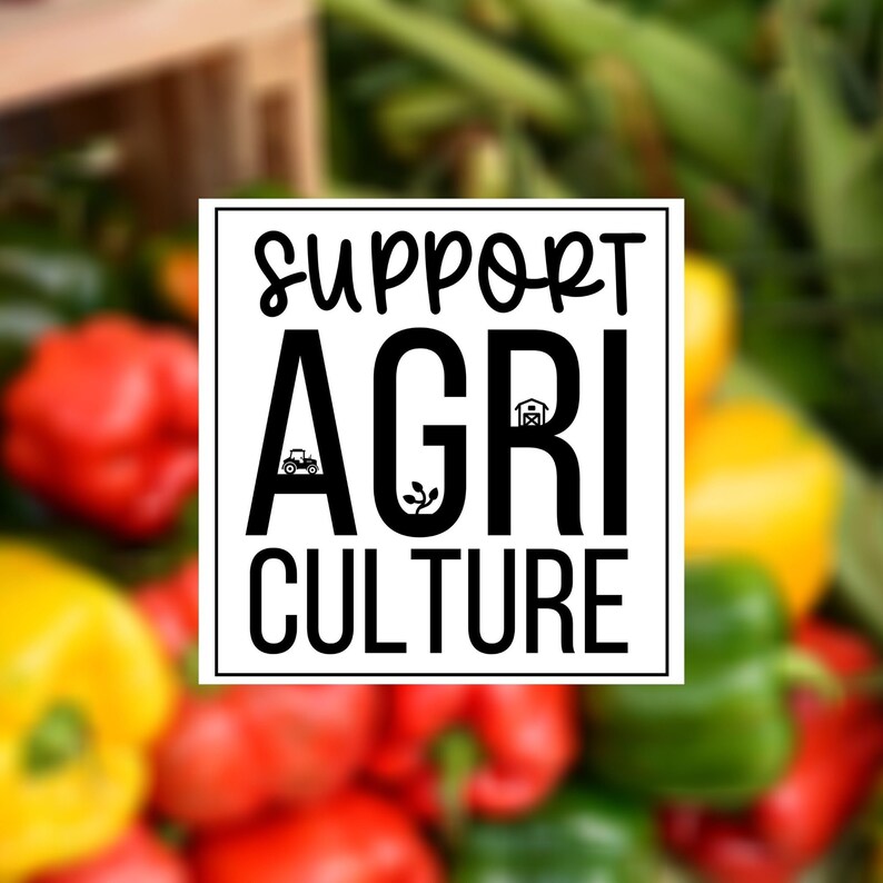 Support Agriculture Vinyl Sticker, Thank A Farmer Sticker, Support Your Local Farmer Sticker For Car Window, No Farms No Food Vinyl Sticker image 2