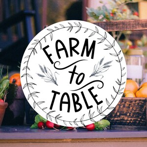 Farm To Table Sticker, Support Agriculture Sticker, No Farms No Food, Support Your Local Farmer Sticker, Thank A Farmer Sticker image 3