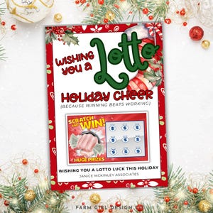 Uchwyt na kupon Lotto na Boże Narodzenie, Uchwyt na kupon loterii na Boże Narodzenie, Uchwyt na kartę podarunkową Jingle All The Way Lotto na święta, Uchwyt na kartę loterii