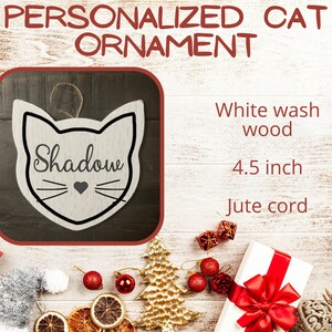 Personalized Wood Cat Ornament