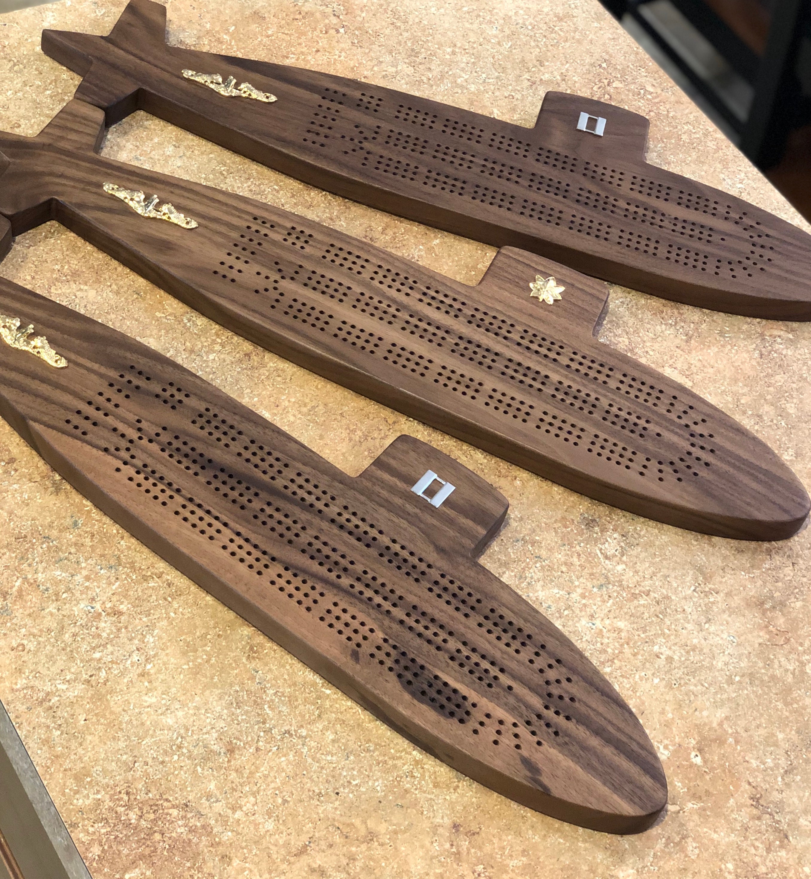 3 Lane Submarine Cribbage board Etsy
