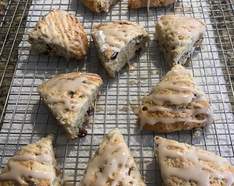 Cranberry and walnut scones