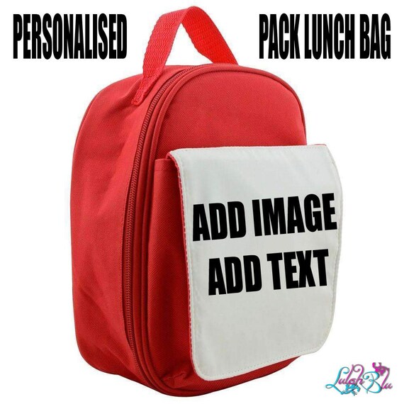 personalised pack lunch bag