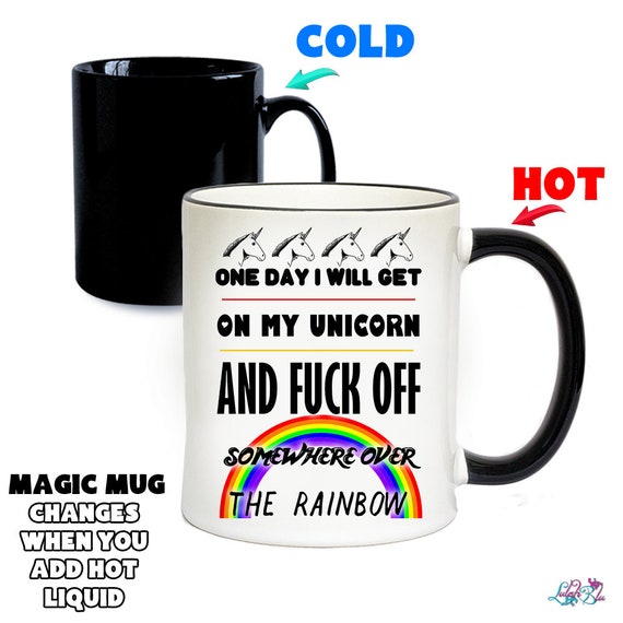 One Day I Will Get On My Unicorn and F*CK Off Somewhere Over The...Cushion Cover