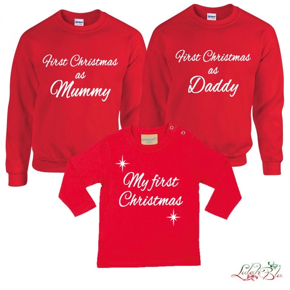 mummy daddy and baby christmas jumpers