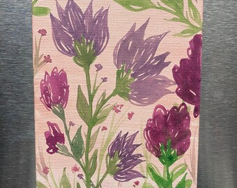 purple floral magnet