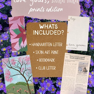 Love Yours, snail mail club, artwork & handwritten letters, monthly subscription image 3