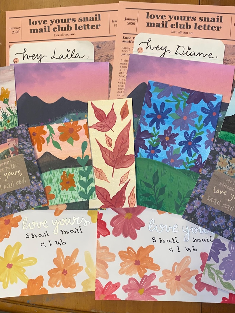 Love Yours, snail mail club, artwork & handwritten letters, monthly subscription image 13