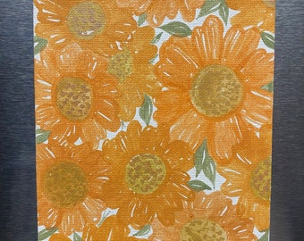 bright yellow floral magnet