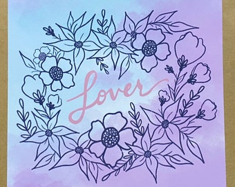 lover era, taylor inspired art print