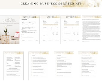 Cleaning Business Starter Kit: 40-Page Manual and 6 Customizable Business Forms