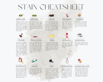 Stain Removal Cheatsheet