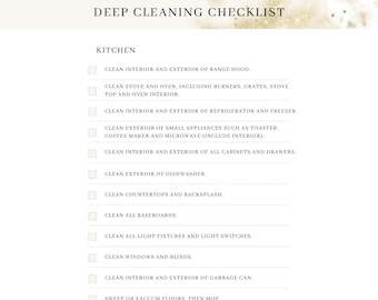 Deep cleaning checklist for home owners, renters, vacation homes, rental property turnovers and move out cleanings.
