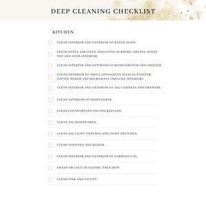 Deep cleaning checklist for home owners, renters, vacation homes, rental property turnovers and move out cleanings.