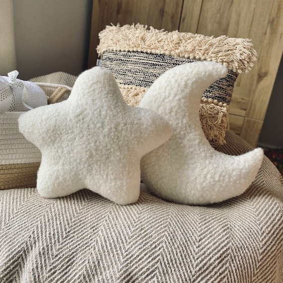 Star Moon Pillow Nursery Decor Baby Shower Gift Baby s Room Gender Neutral Newborn Moon and Stars Nursery Cushion Etsy UK