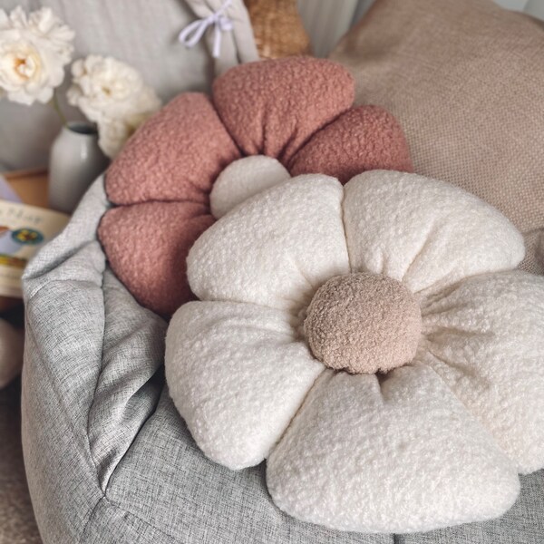 Pink Flower Pillow Etsy