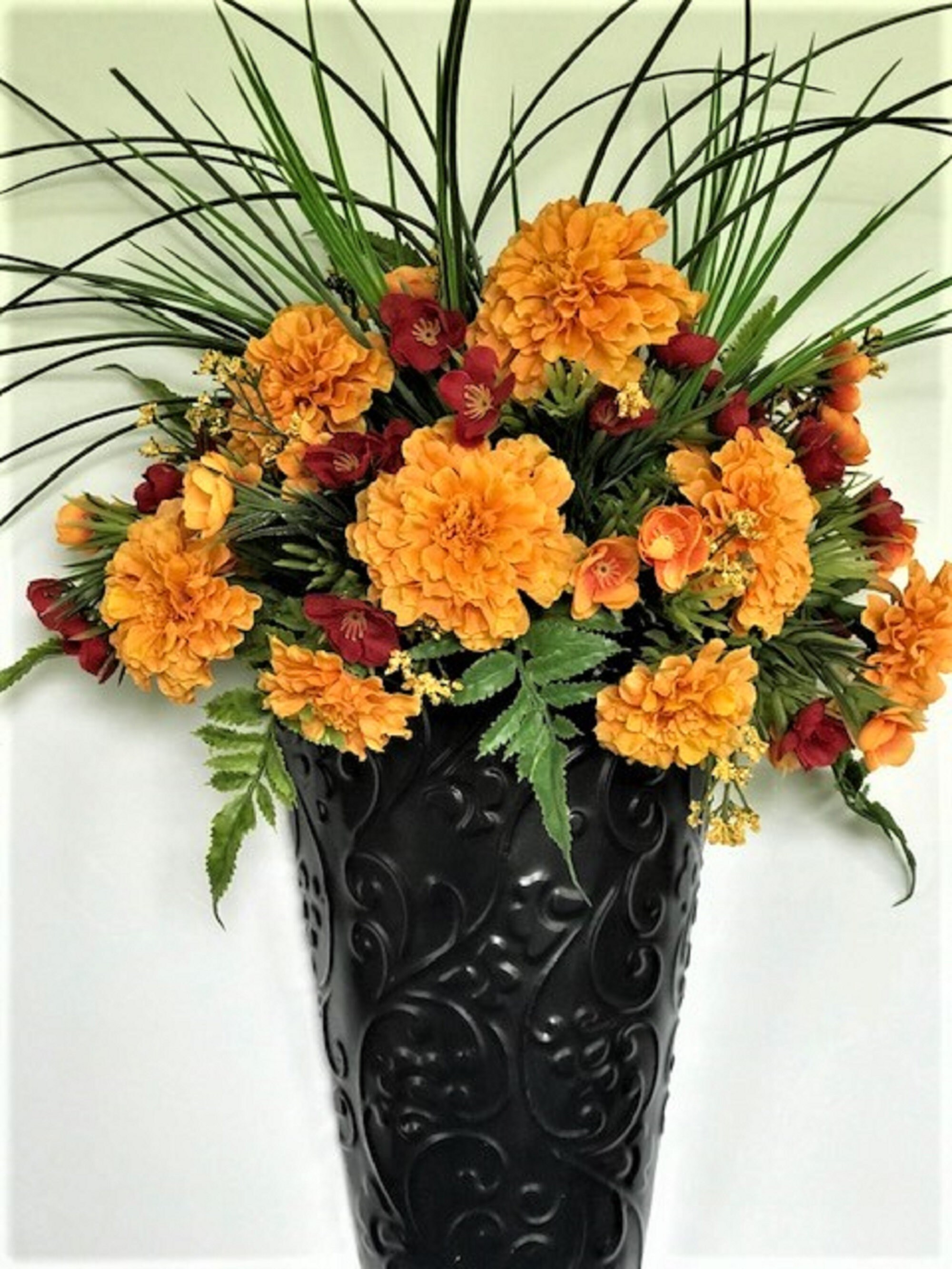 Wall Flower Arrangement Wall Flower Decor Sconce With Etsy