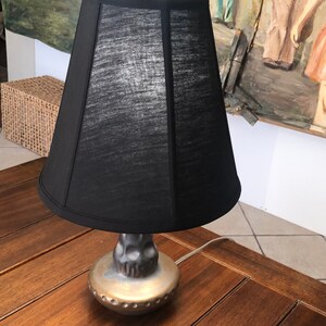 Metallic glasierte Lampe mit schwarzem Stoff Lampenschirm