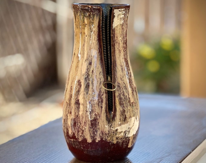Vase|Handmade Ceramic Vase| Zipper Vase