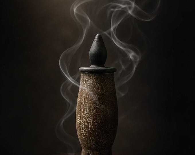 Handmade Black clay Container that looks ancient | Home Decor