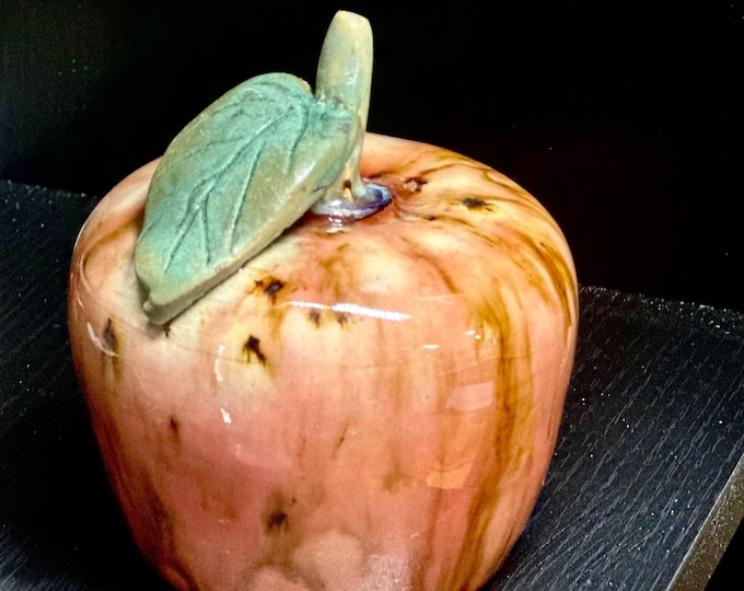 Lil' Peach Apple | Handmade Ceramic Apple