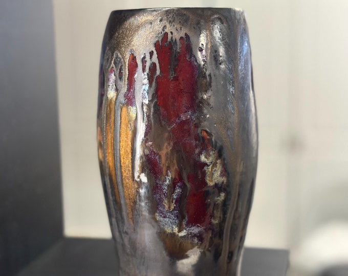 Red/Gold VASE | Handmade Vase | HOME ACCENTS