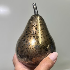 Golden Ceramic Pear | HOME ACCENTS