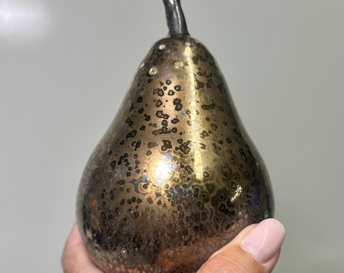 Golden Ceramic Pear | HOME ACCENTS