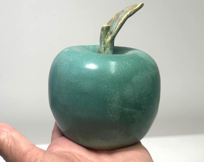 Turquoise Ceramic Apple | HOME DECOR