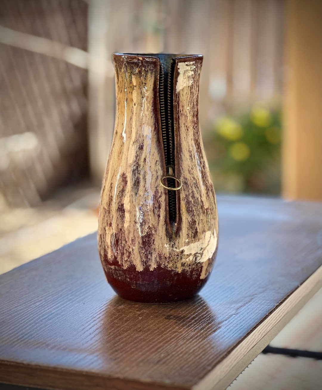 Vasehandmade Ceramic Vase Zipper Vase Etsy