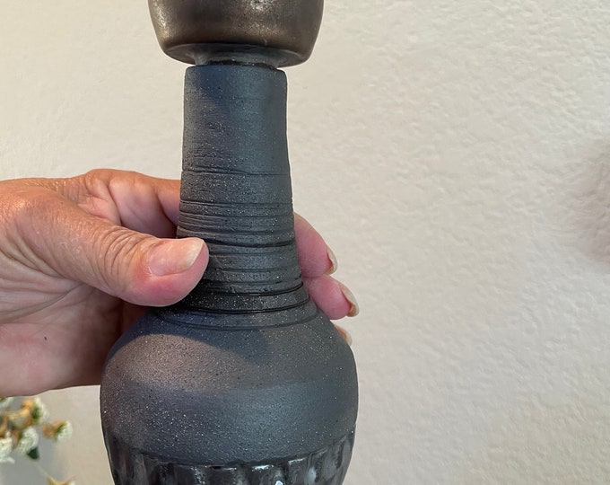 Handmade ceramic bottle, Rustic stoneware oil bottle, Handmade ceramic oil dispenser, Vinegar bottle, gift idea, Home deco