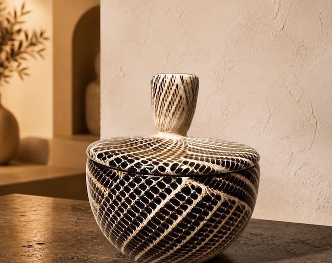 Unique black pattern Jar | HOME DECOR | Candy jar