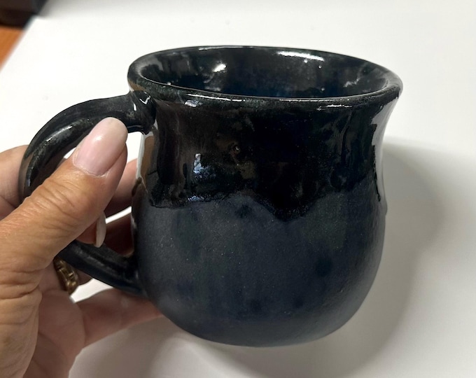 Black Ceramic Mugs | Handmade Coffee Cup set