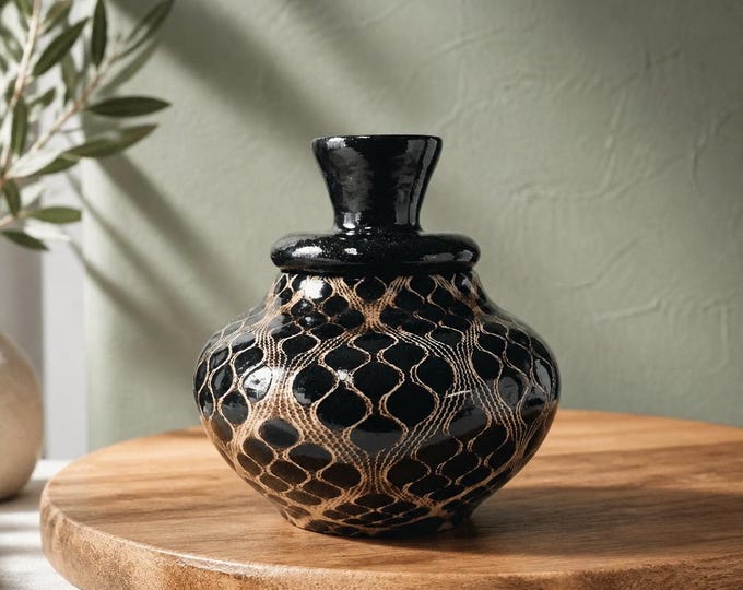 Handmade ceramic container with lid | Home Decor
