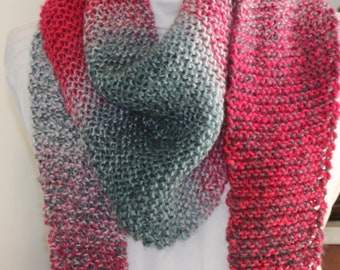 Knit  Wrap l with Curved Edge