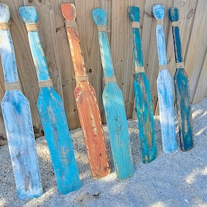 Rustic Nautical Wall Decor Beach House Paddle Art Boat Wall HangingHandcrafted Coastal Oars